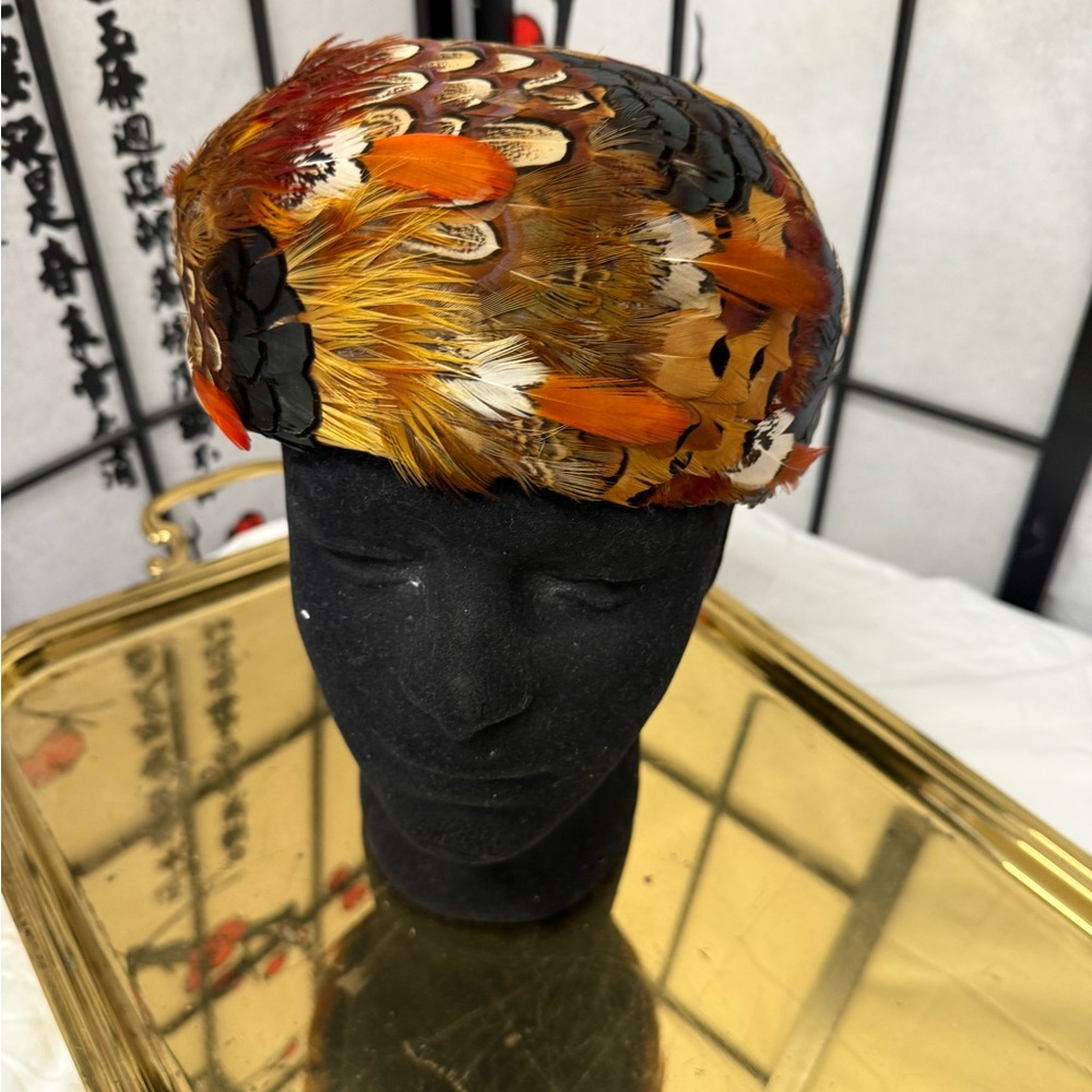 Colorful Feathered Hat Vintage